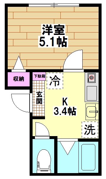 Maison shushu(メゾン　シュシュ) 101号室 間取り