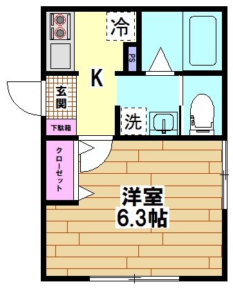 G.FlapⅪ（ジーフラップ11） 101号室 間取り