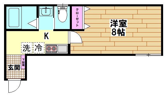 G.FlapⅪ（ジーフラップ11） 104号室 間取り