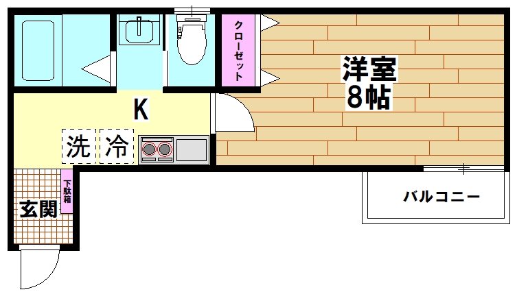 G.FlapⅪ（ジーフラップ11） 104号室 間取り
