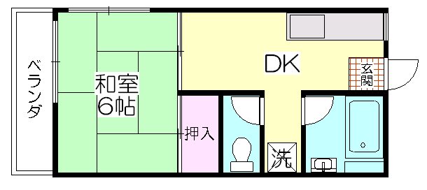 寿コーポ 202号室 間取り