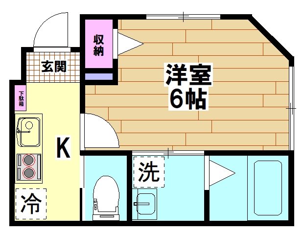 G.Flap松戸 101号室 間取り