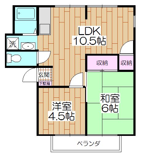 タカラシティ103 101号室 間取り