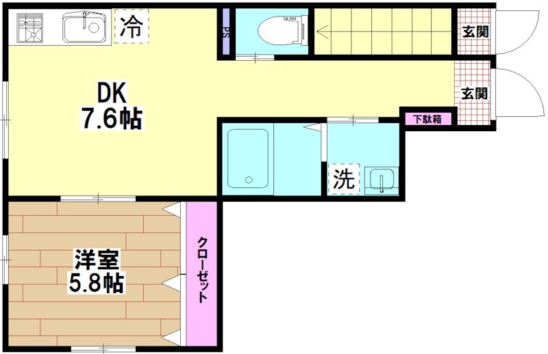 MAISON FAMILLE2号館  204号室 間取り