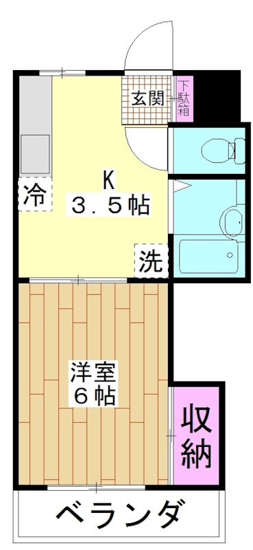 サンライフ梅島  105号室 間取り