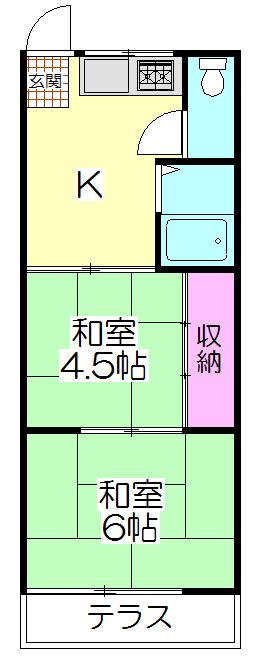 第二栄コーポ 103号室 間取り