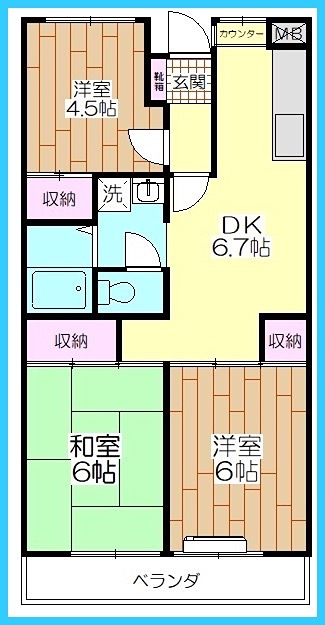 マンション紺利3  間取り