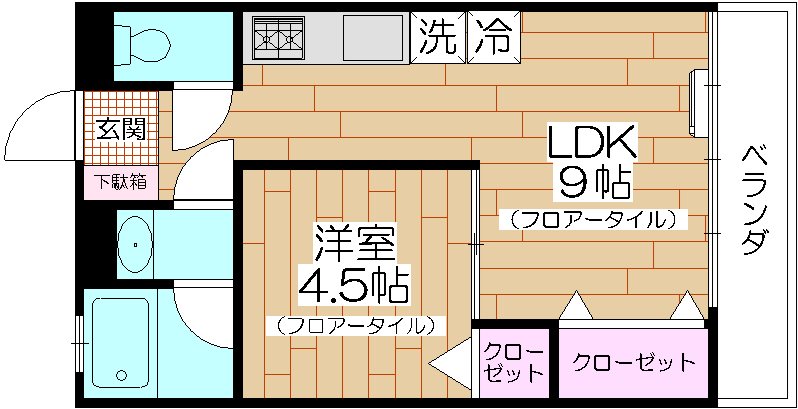 鴨下マンション  間取り
