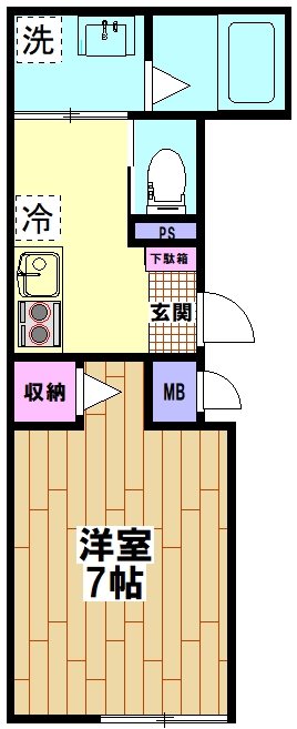 ラピスラズリ南鳩ヶ谷 101号室 間取り