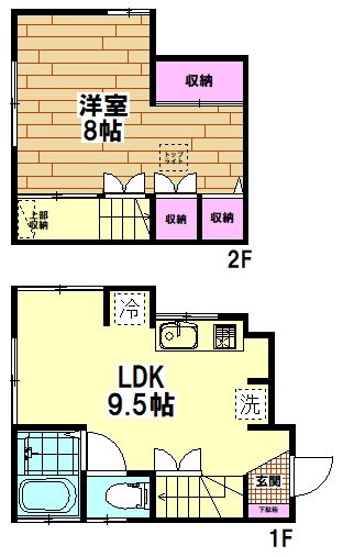 本木2丁目貸家Ⅲ 間取り