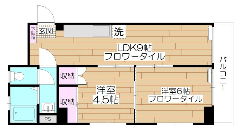 鴨下マンション   間取り