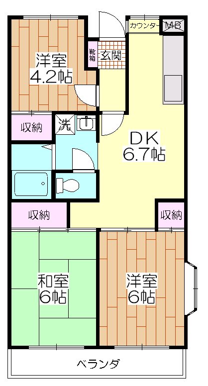 マンション紺利3 間取り