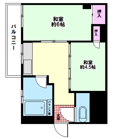 竹の塚ショッピングセンタービルA棟 間取り
