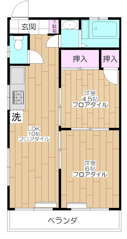 鴨下マンション   間取り