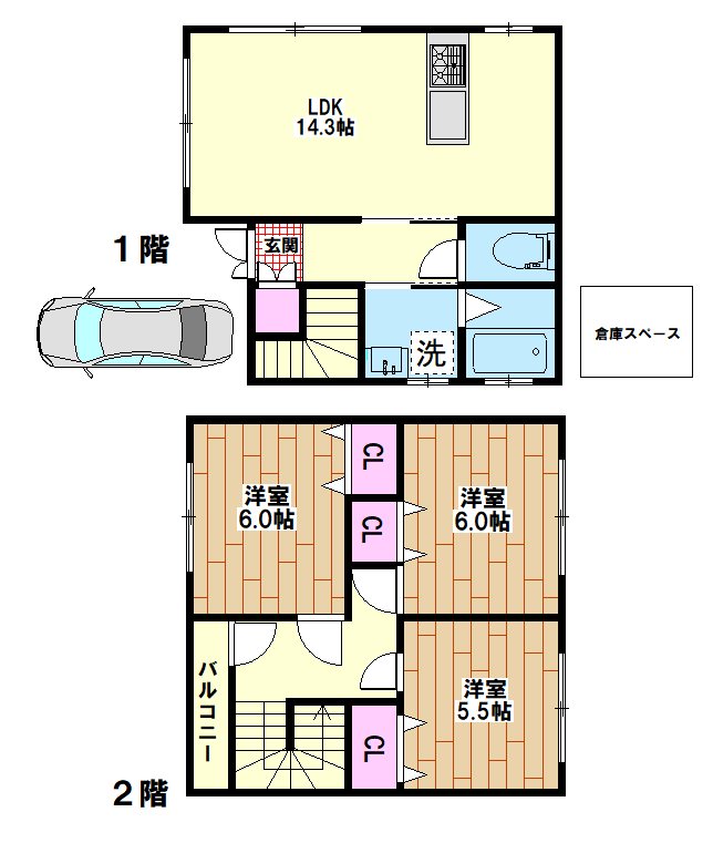 貸家06E 間取り