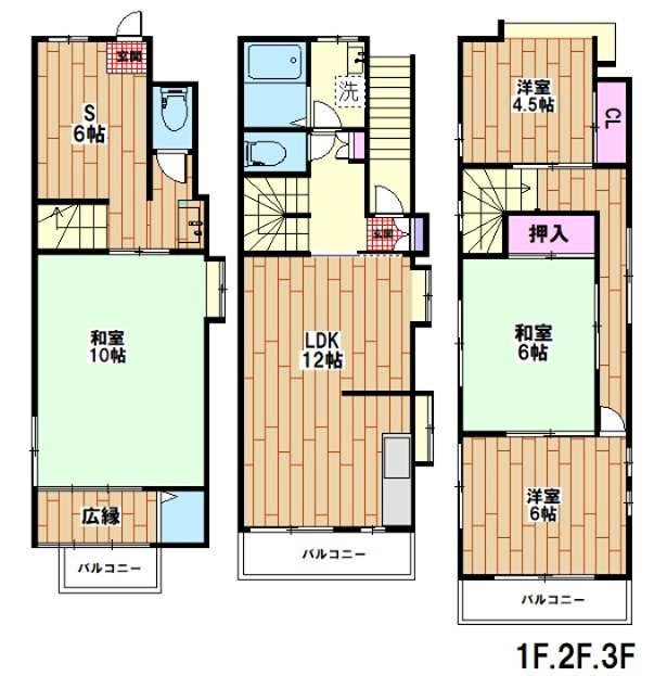 草加市谷塚町貸家 間取り
