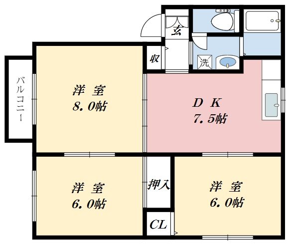 アベニュー西尾　Ａ棟 間取り