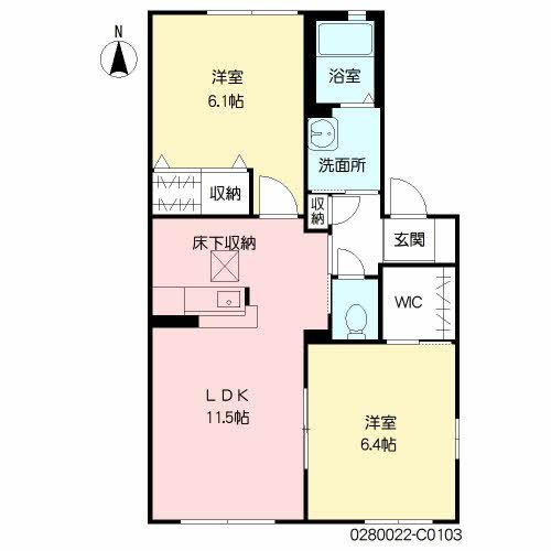 サニーコート本城ⅡC棟 間取り