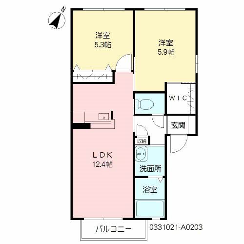 ヴィサージュ本城　Ａ棟 間取り