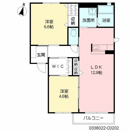 シャーメゾン茶屋の原Ⅱ　C棟 間取り