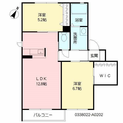 シャーメゾン茶屋の原Ⅱ A棟 間取り