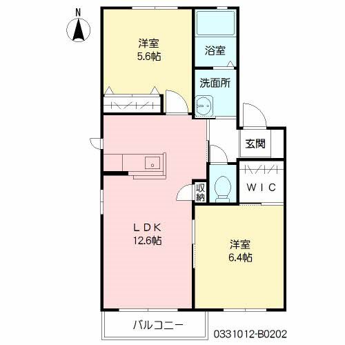 ヴィサージュ本城　B棟 間取り