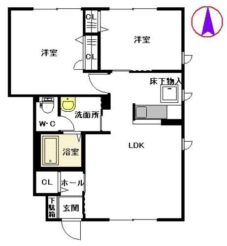 グランドゥール大地　Ｂ棟 間取り