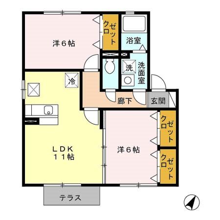 メゾン宮田　Ｃ棟 間取り