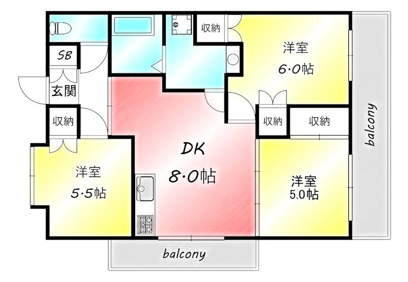 アサート木屋瀬 間取り