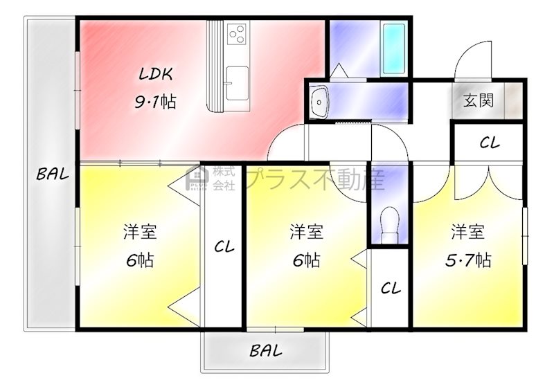 マイキャッスル杉坂 間取り