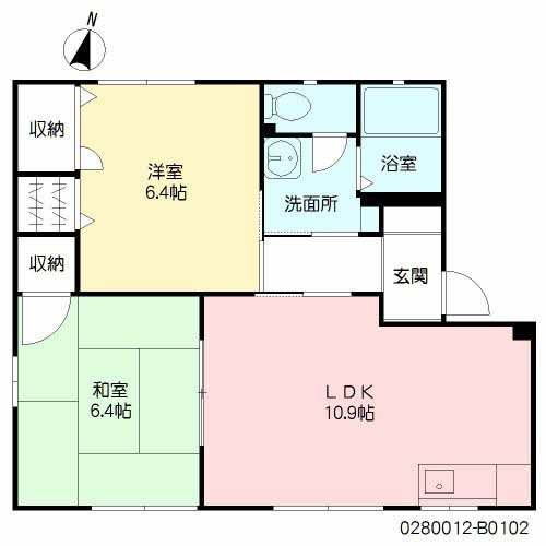 サニーコート本城　B棟  間取り