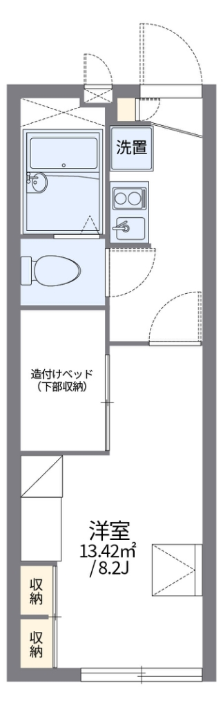 レオパレス水一 間取り
