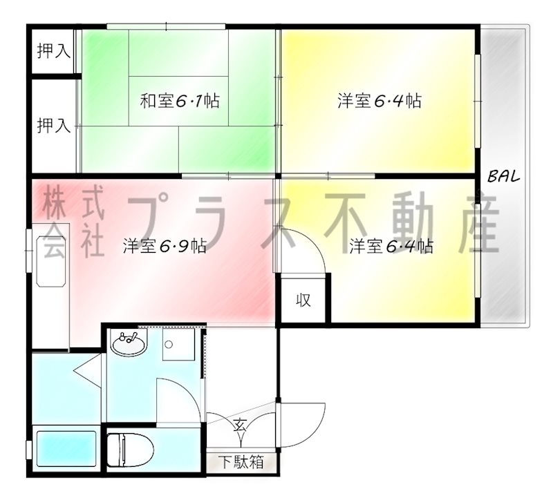 ドミールルナ　A棟 間取り