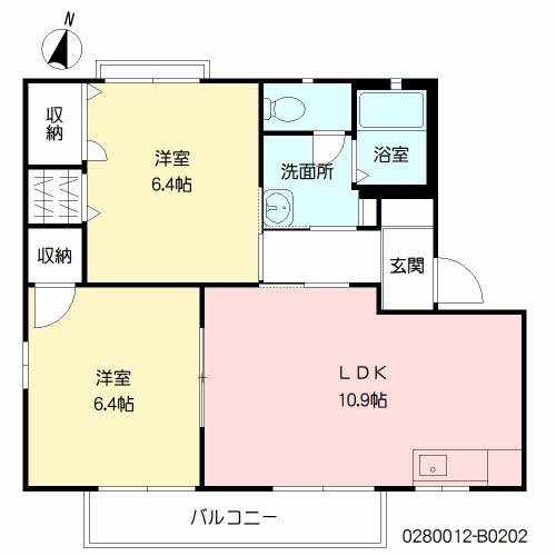 サニーコート本城　B棟  間取り