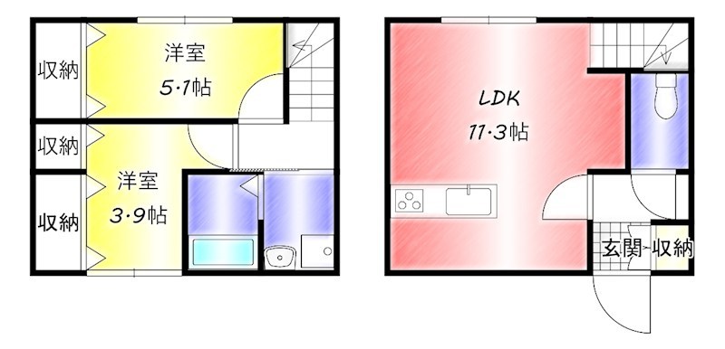 アイナス　A棟 間取り