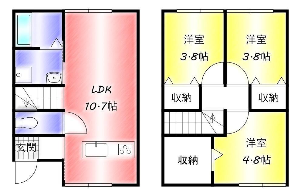 アイナス　B棟 間取り