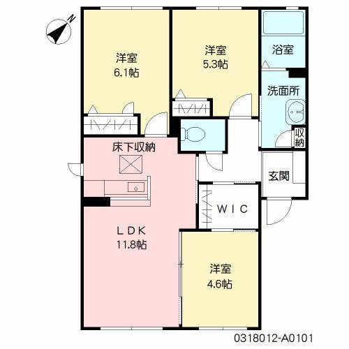 サンサン陽光　A棟 間取り