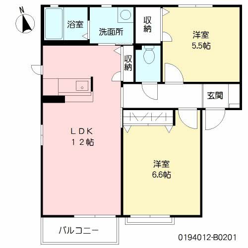 レイクサイドイン大谷　B棟 間取り