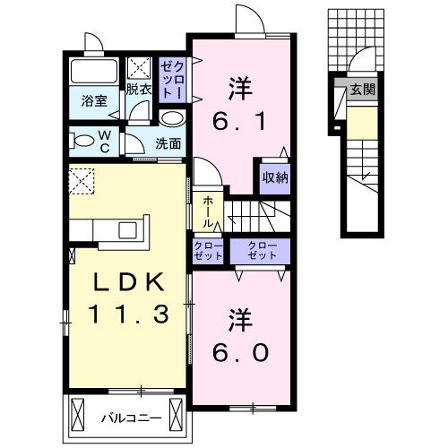 ウィステリア　壱番館 間取り