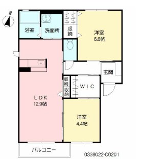 シャーメゾン茶屋の原Ⅱ　C棟 間取り