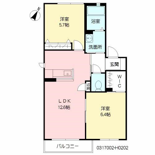 デューク沼口　H棟 間取り