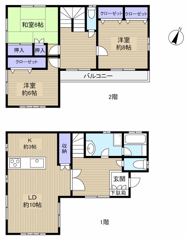 本牧戸建貸家 間取り