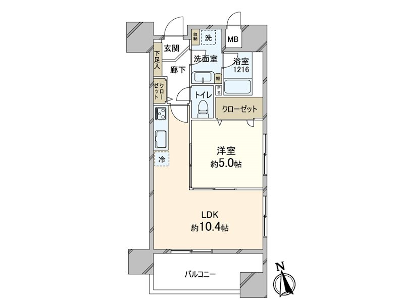 ベルヴュコート湘南 804号室 間取り