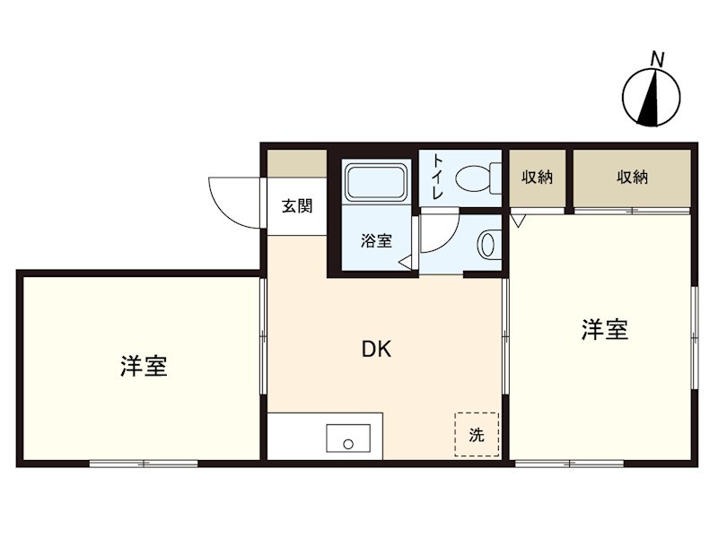 サングレース 202号室 間取り