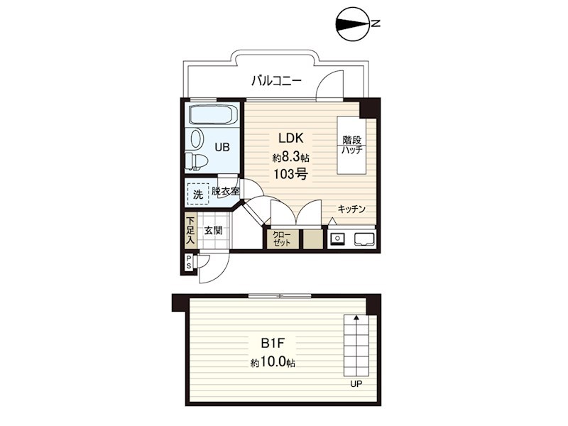 ヒルハウス披露山 103号室 間取り