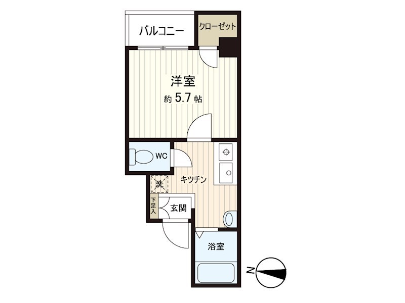 アクアコート金沢八景  405号室 間取り