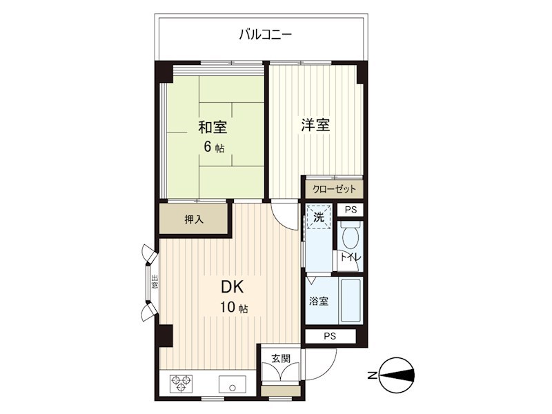 コーポ岩新 303号室 間取り