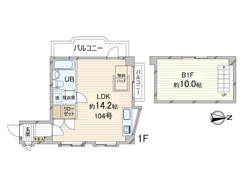 ヒルハウス披露山 104号室 間取り