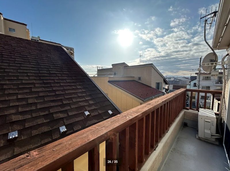 浜竹貸家 ベランダ