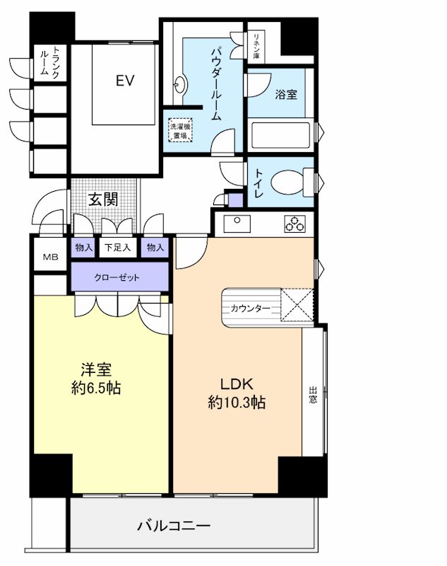 アーデル山下公園 605号室 間取り